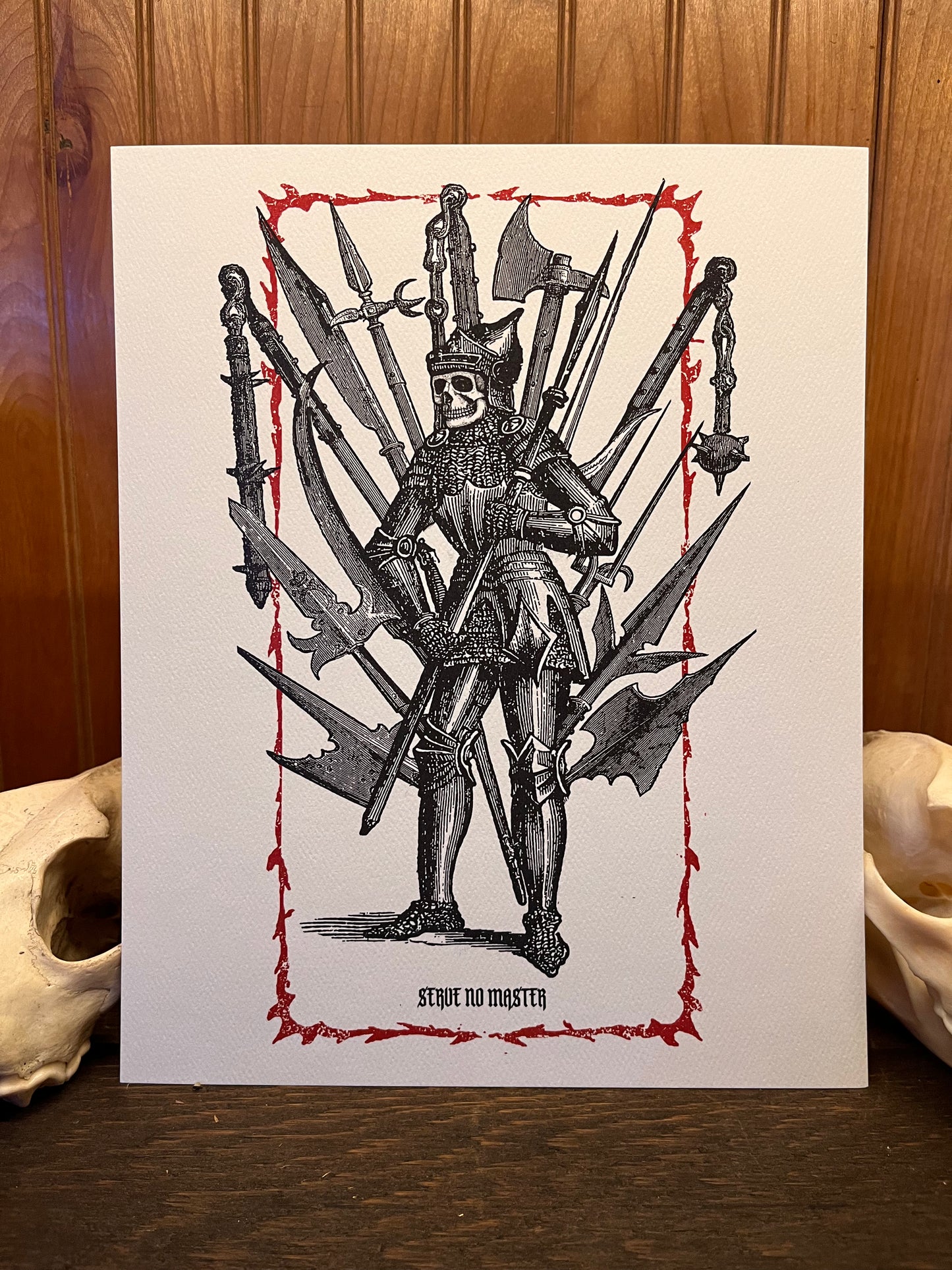 SERVE NO MASTER art print