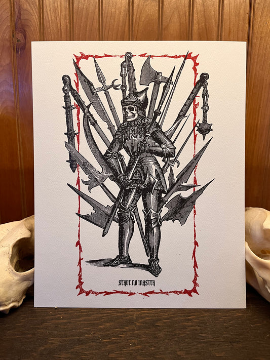 SERVE NO MASTER art print