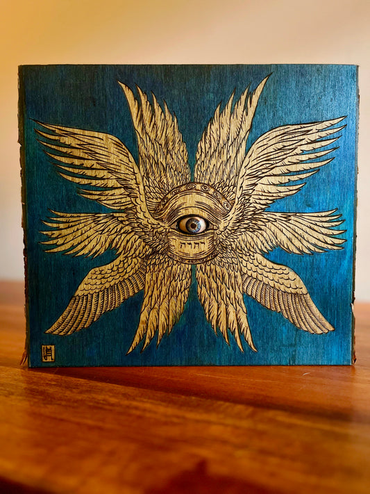 YOD HEH VAUV HEH Angel of the Seraphim wood burning