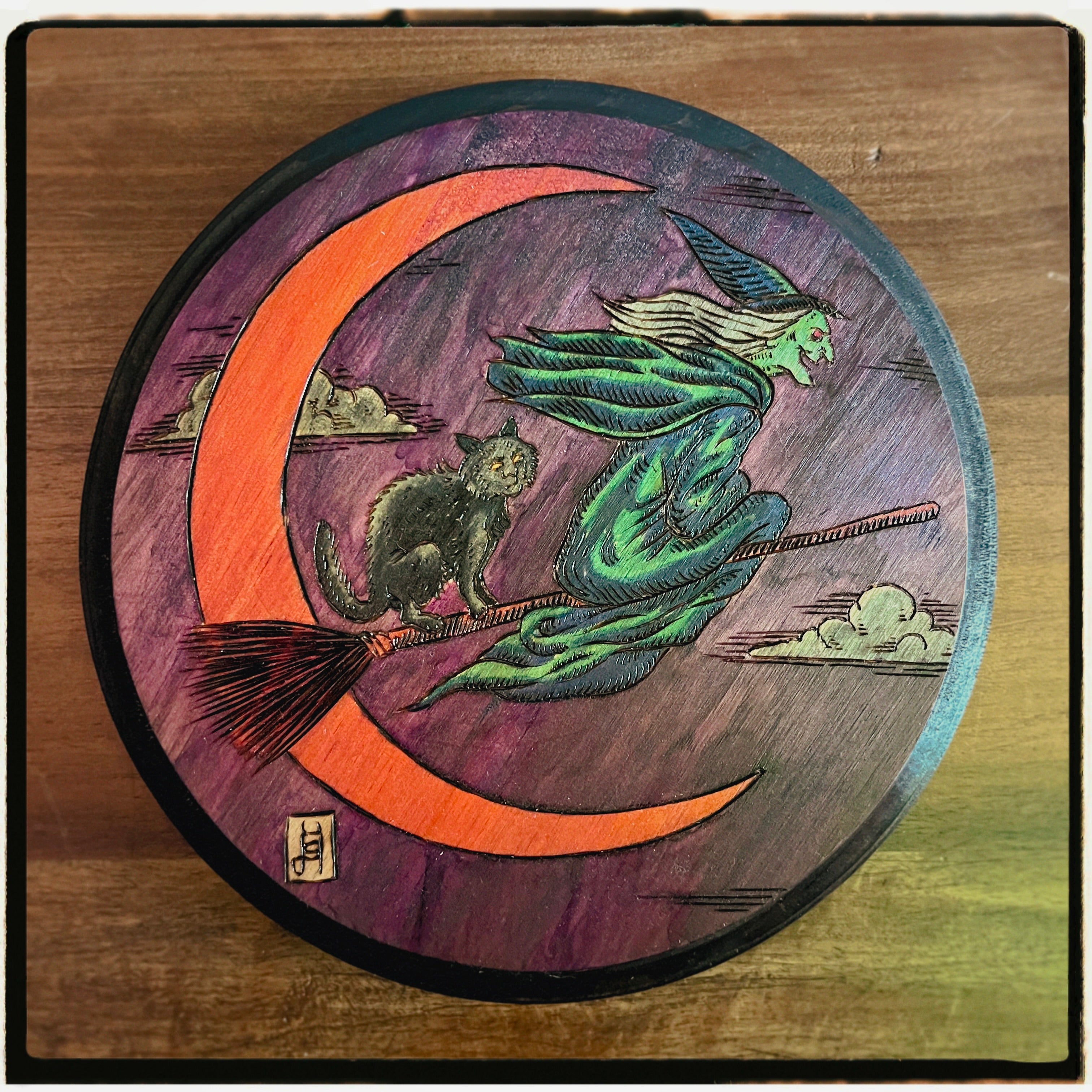 Witch Flight Wood Burning