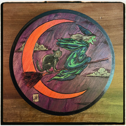 Witch Flight Wood Burning