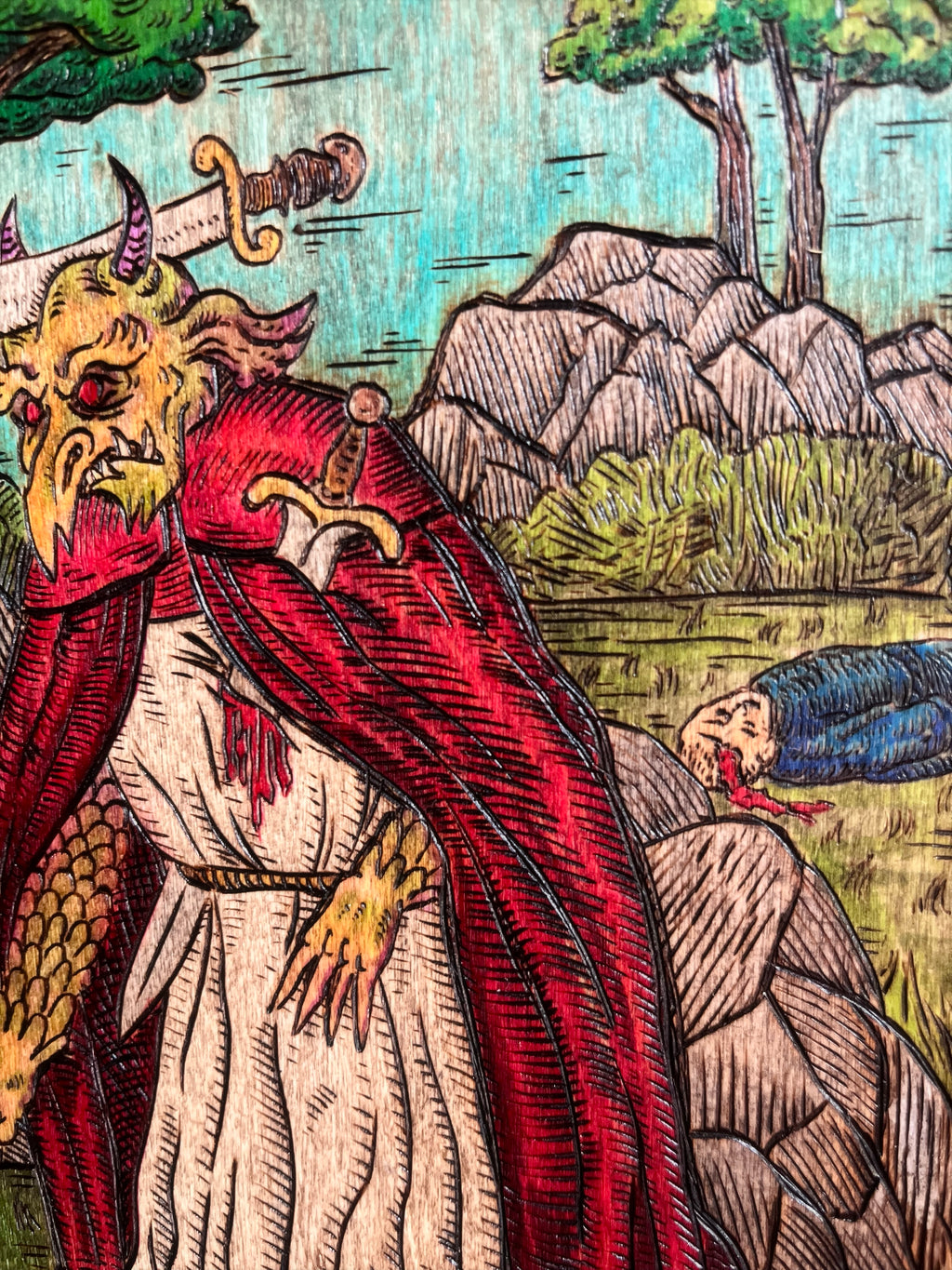 Thee Devil Made Me Do It Wood Burning