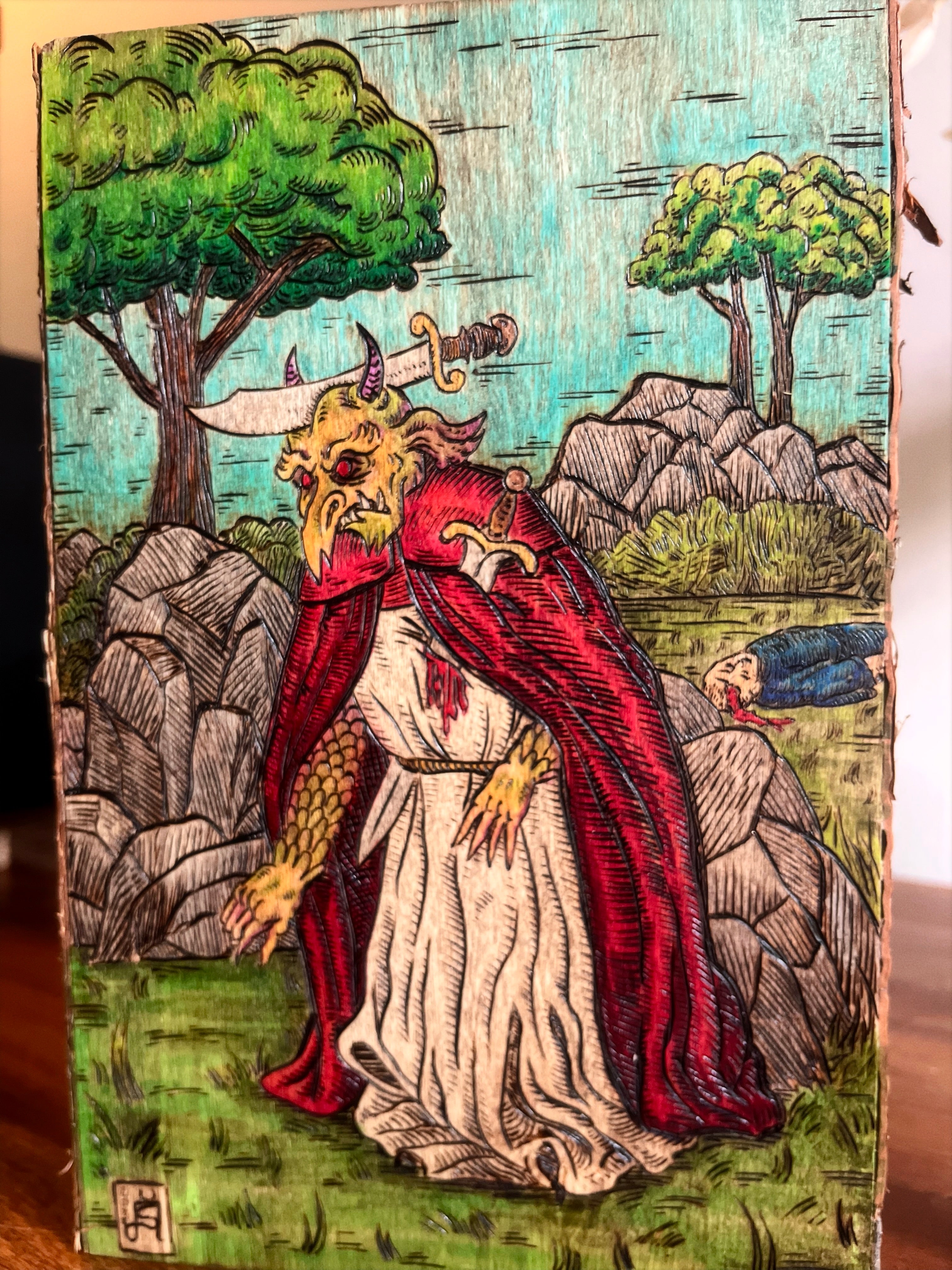 Thee Devil Made Me Do It Wood Burning