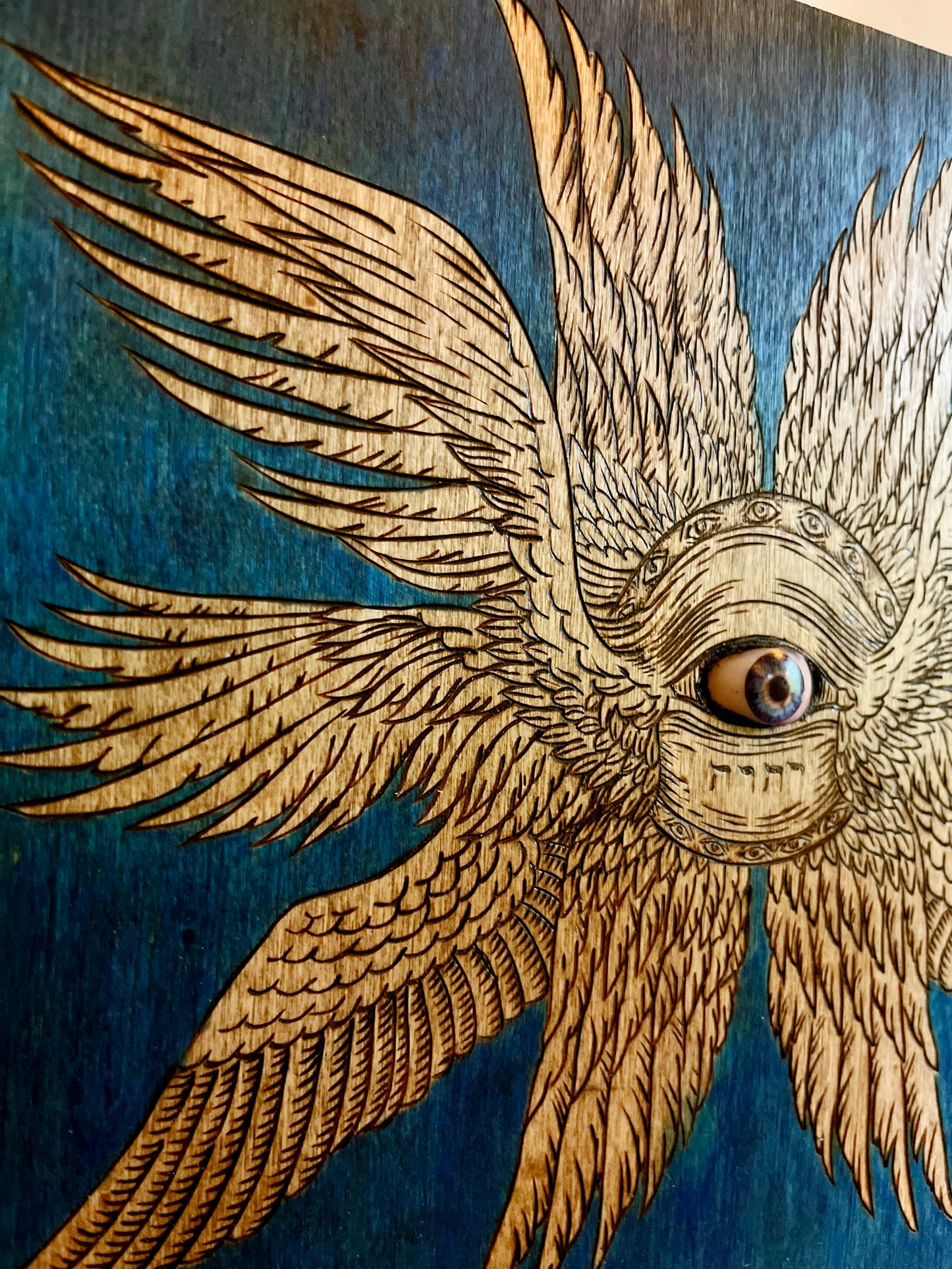 YOD HEH VAUV HEH Angel of the Seraphim wood burning