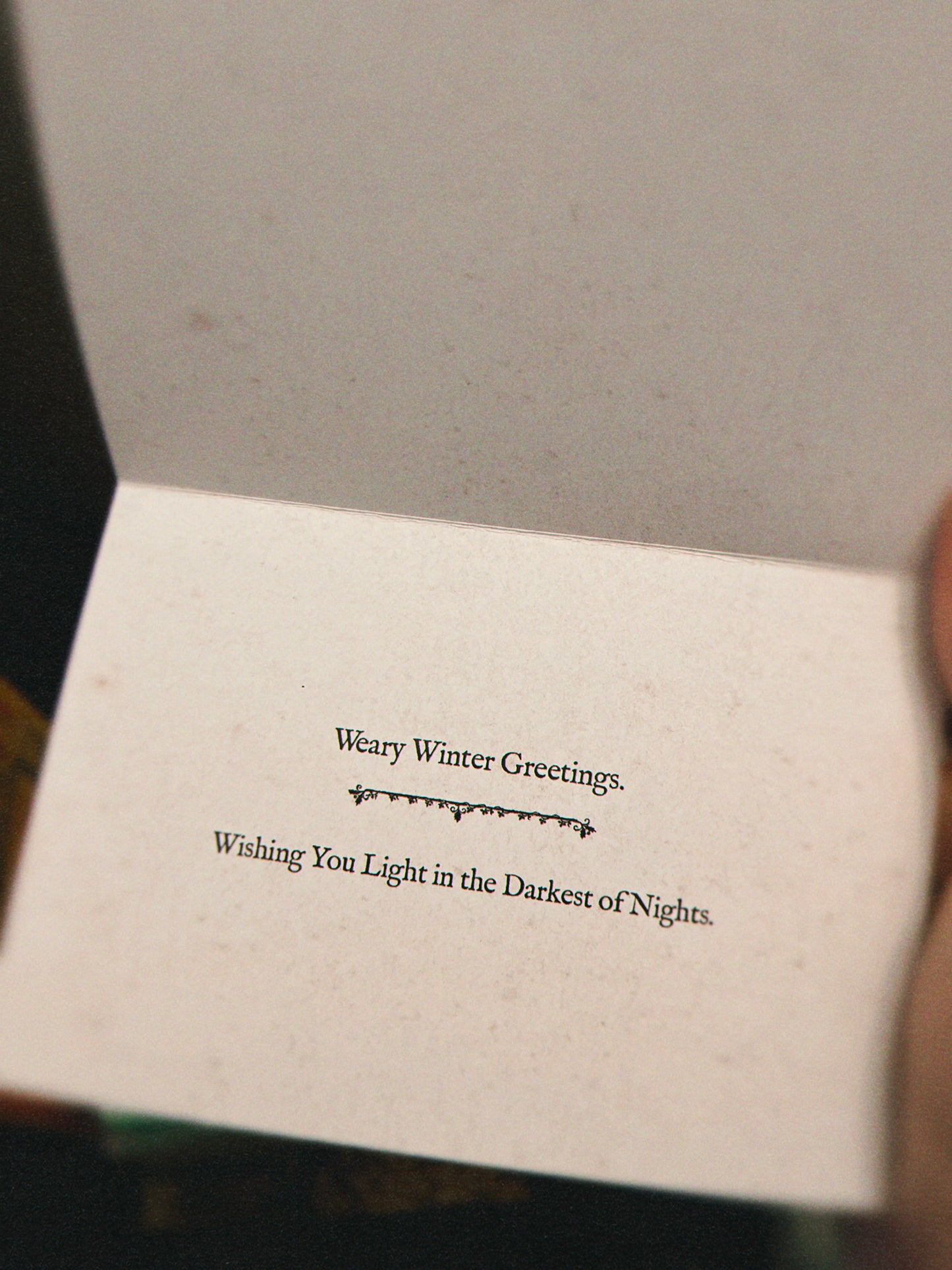 Weary Winter Holiday Greeting Cards