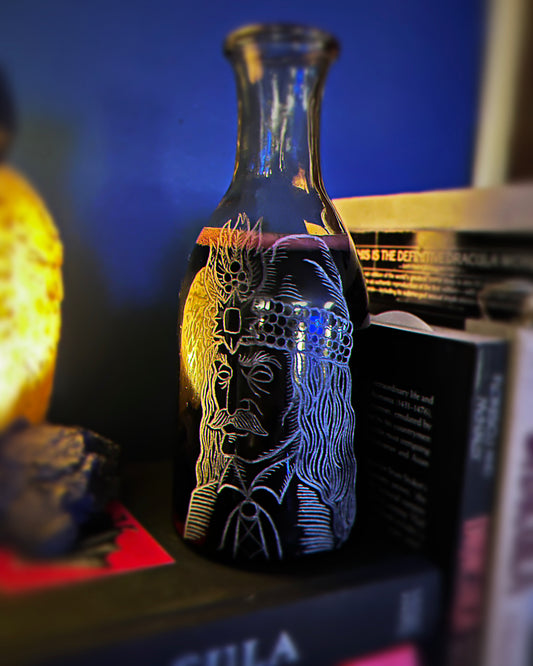 Vlad the Impaler engraved bottle
