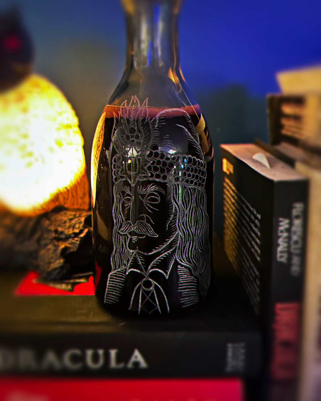 Vlad the Impaler Engraved Glass Bottle