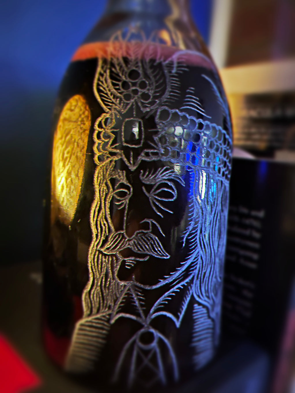 Vlad the Impaler Engraved Glass Bottle