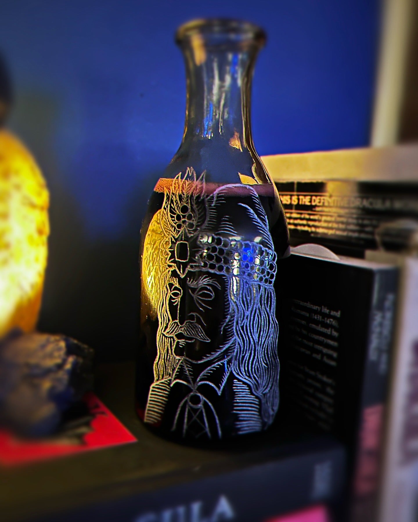 Vlad the Impaler Engraved Glass Bottle