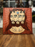 Tri-Faced Trinity Wood Burning