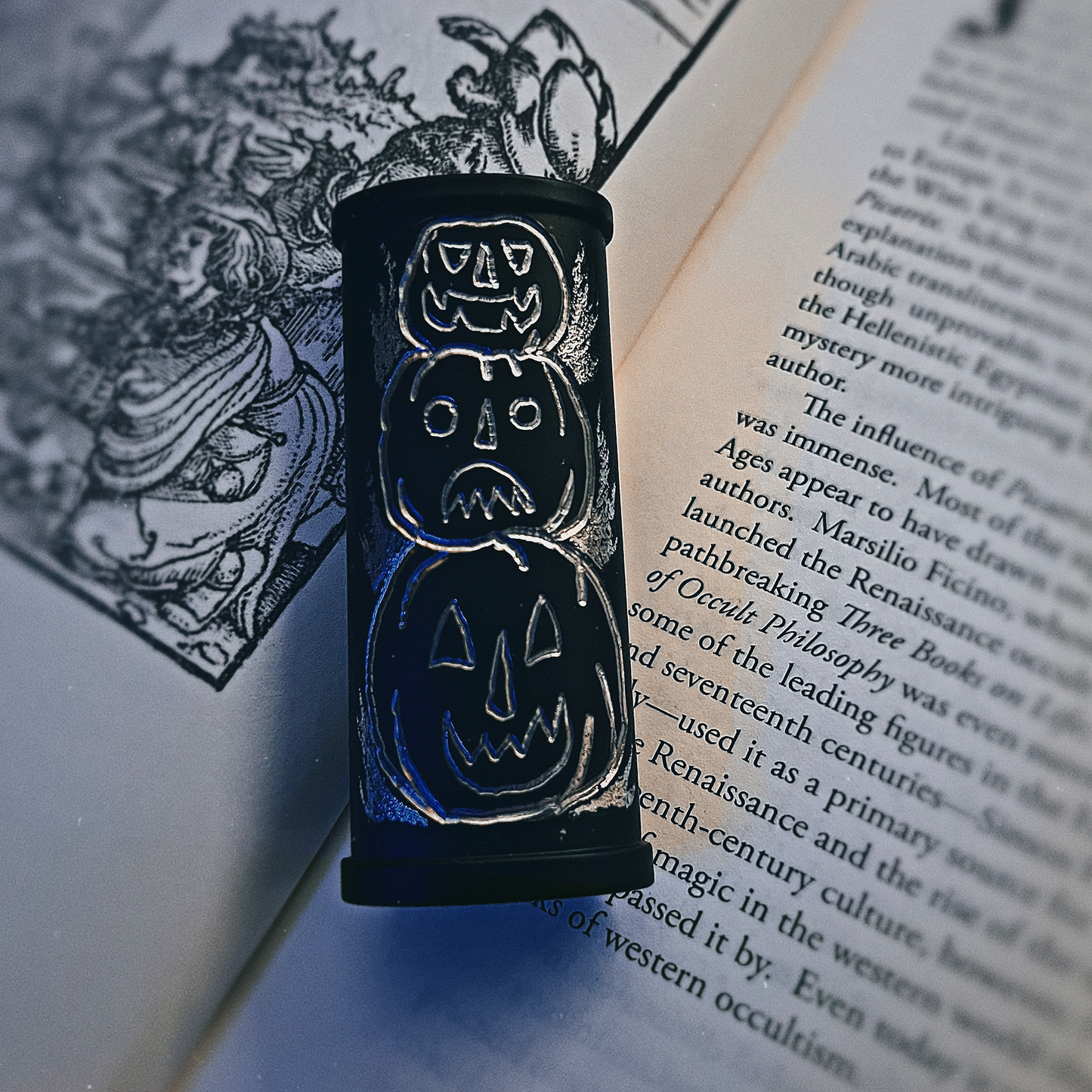 Hand Engraved Jack O Lanterns Lighter Sleeve