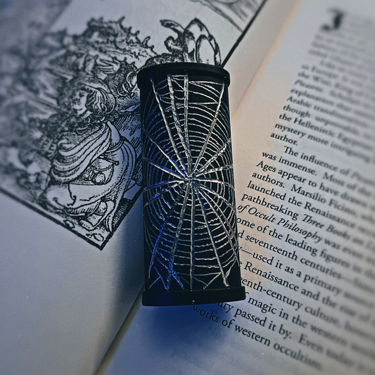Hand Engraved Spider Web Lighter Sleeve