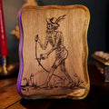 Death Walks | Wood Burned Plaque