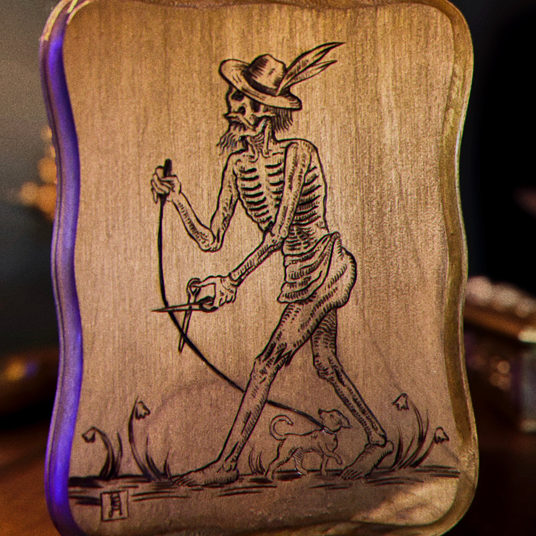 Death Walks | Wood Burned Plaque