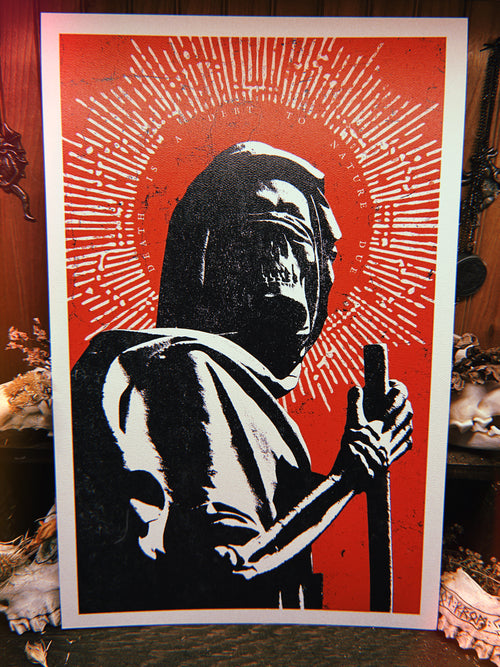 DEATH IS A DEBT TO NATURE DUE 11x17 art print