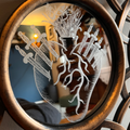 Pierced Sacred Heart | Engraved Mirror