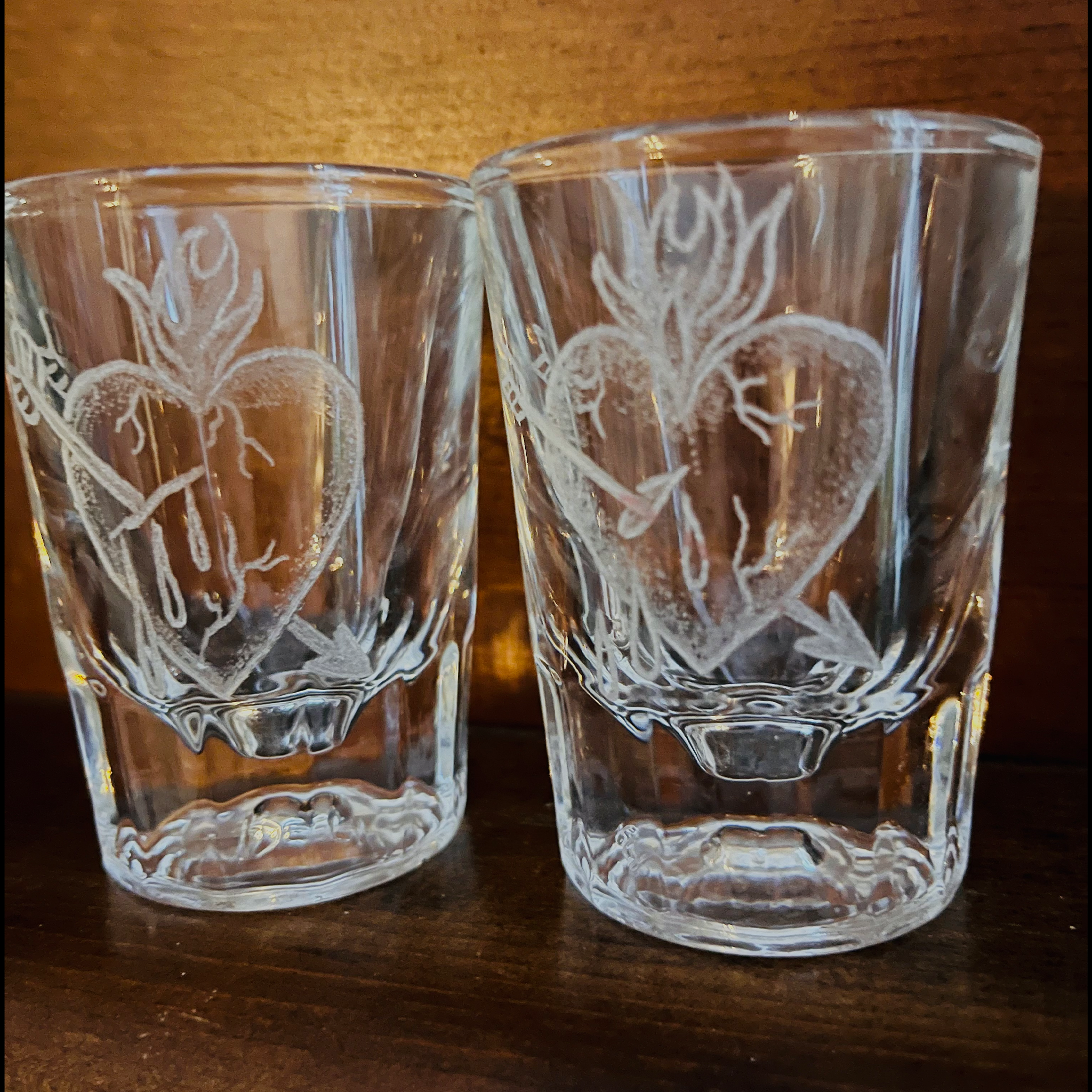 Sacred Heart | Engraved Shot Glasses