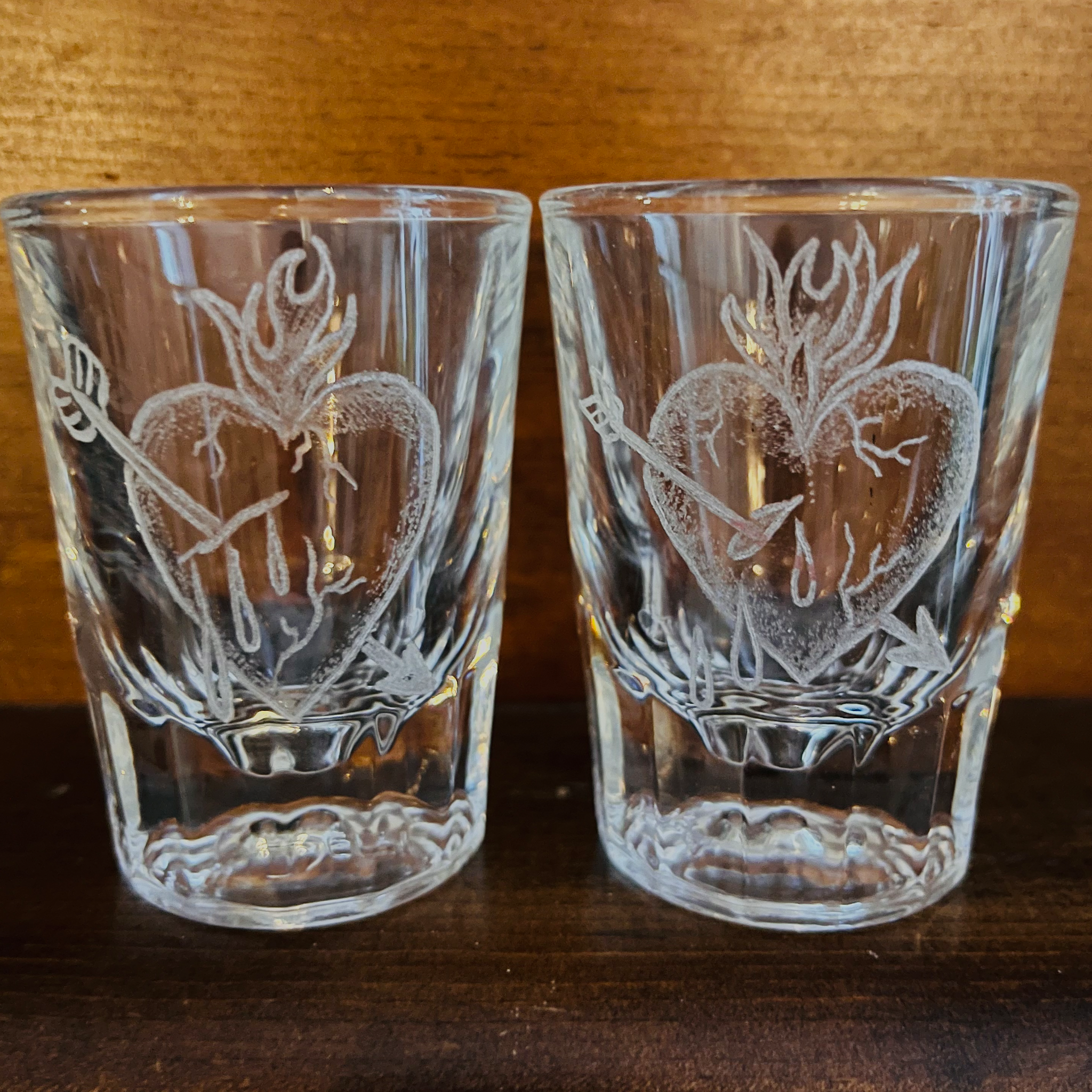Sacred Heart | Engraved Shot Glasses