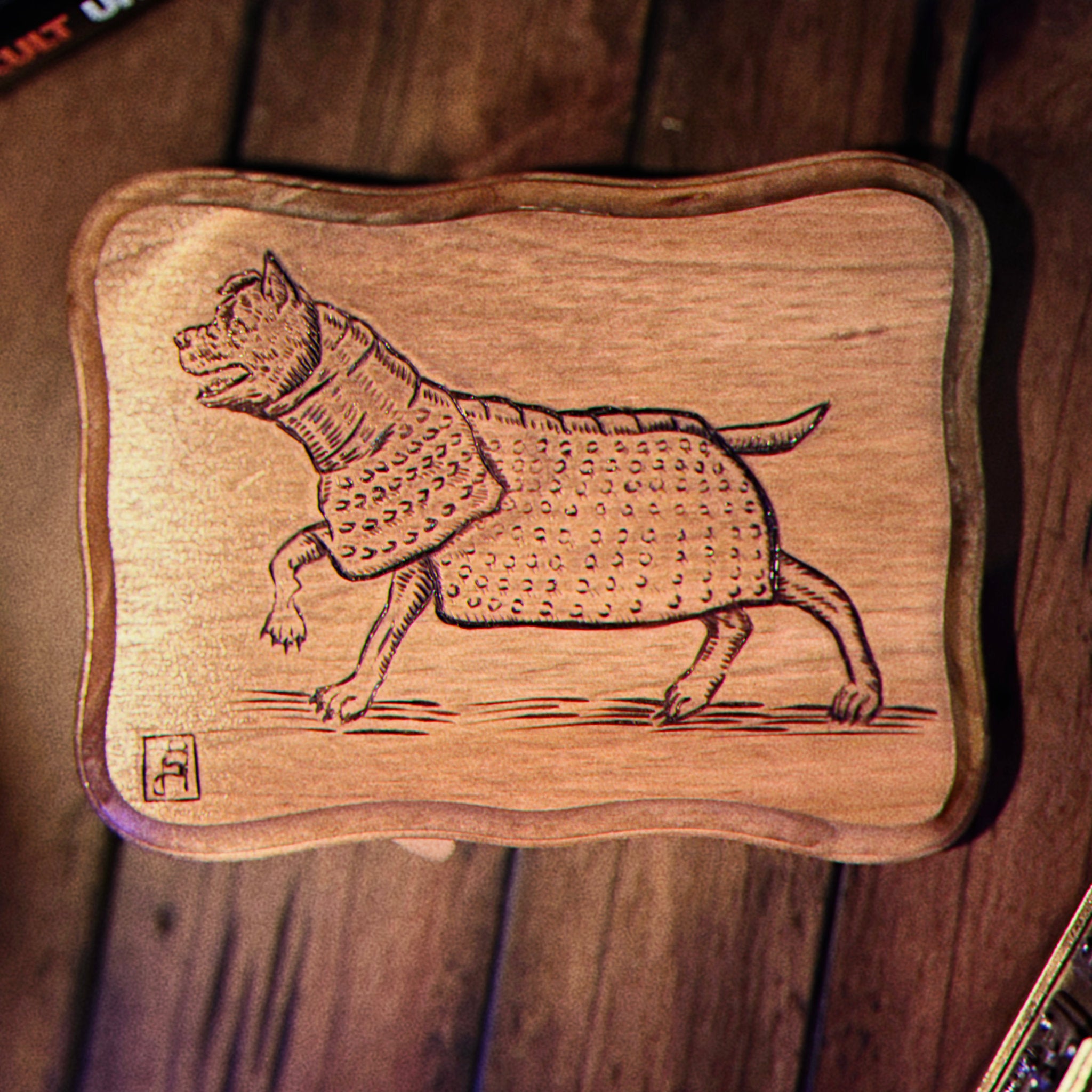 Medieval War Dog Tank | Hand Engraved Art