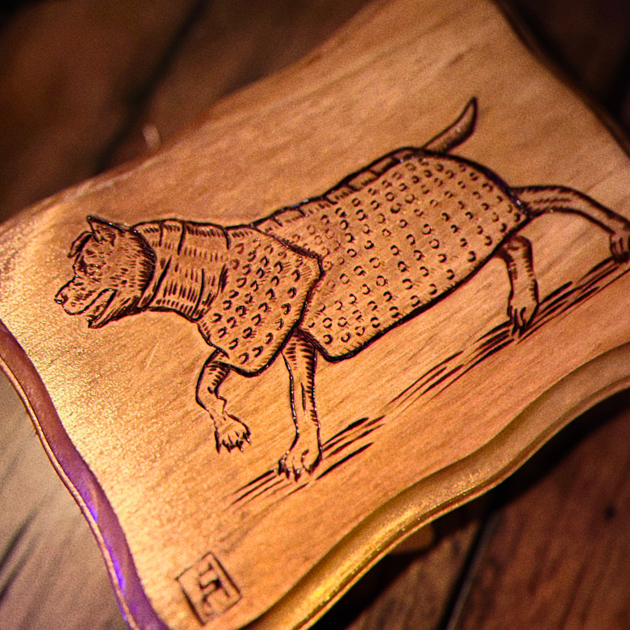 Medieval War Dog Tank | Hand Engraved Art