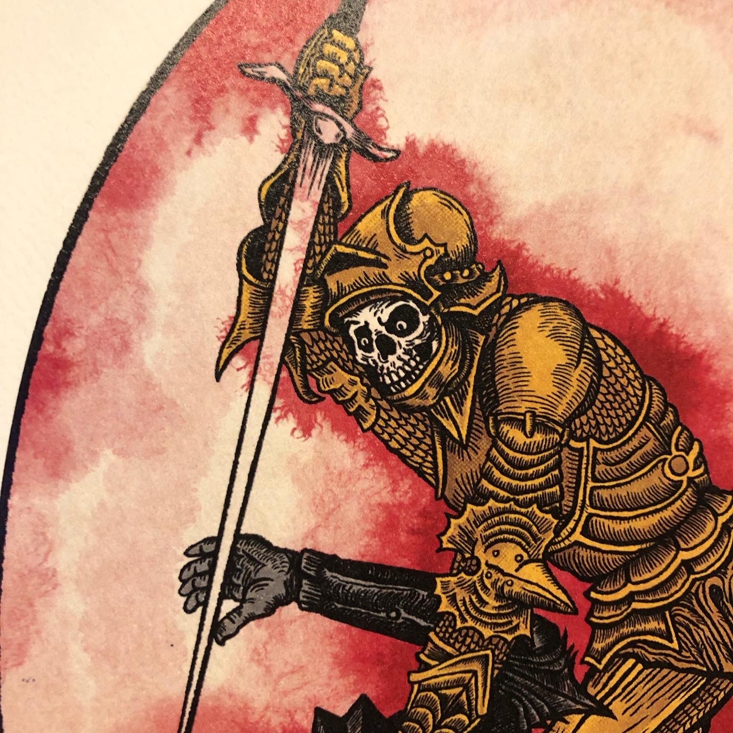 SLAY THEE SLAYER - medieval skeleton knights fine art print